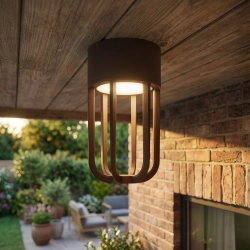 WELLS Plafon Ø 10 cm LED 1x8W 2700K IP54 Rust Brown 33807/08/97 Lucide - zdjęcie produktu